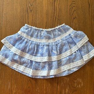 Urban outfitters blue and white mini skirt